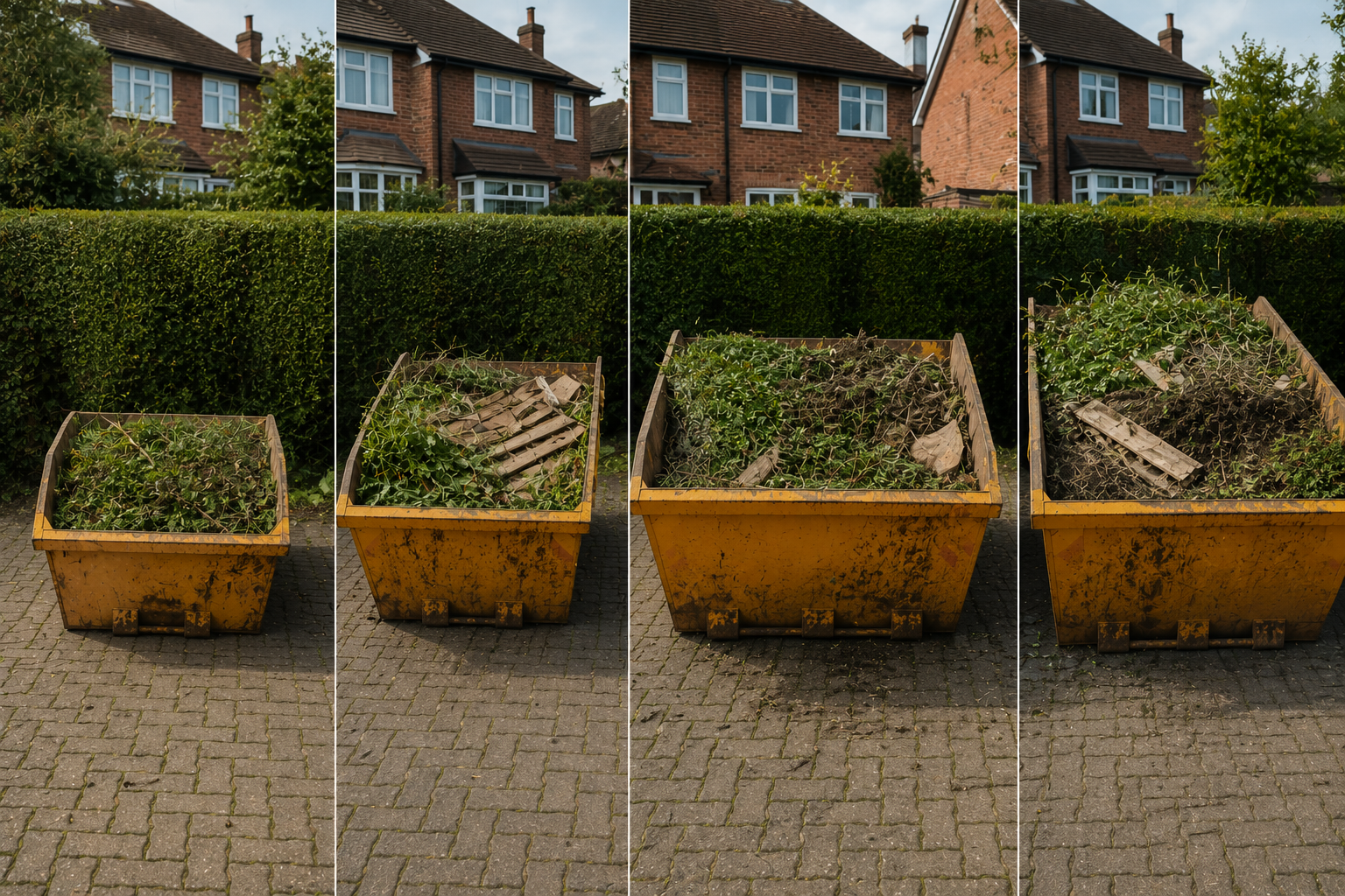 Different skip sizes for garden clearance projects in the UK