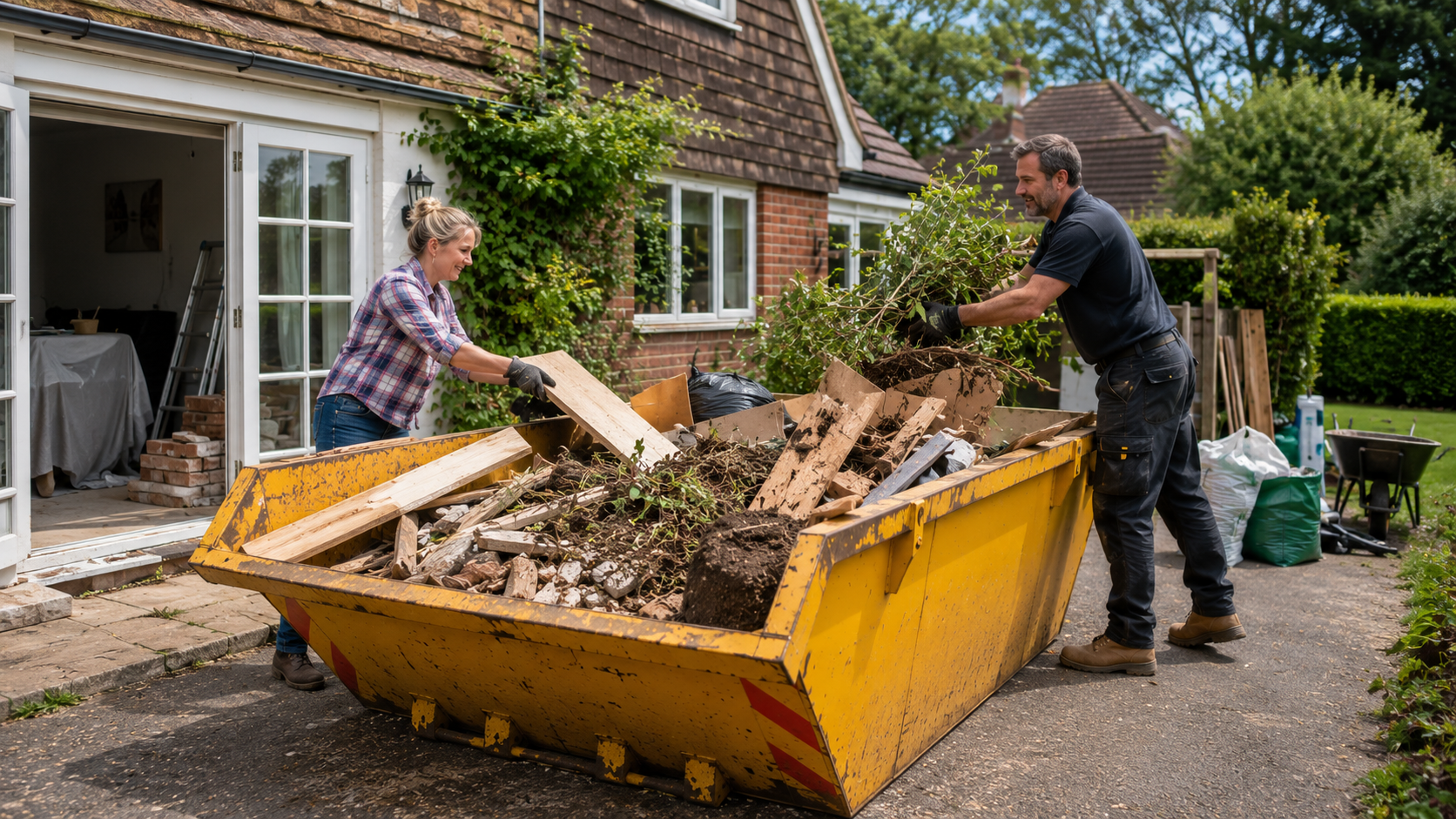 Skip hire in West Sussex helping manage renovation waste, garden rubbish, and household clearance materials.
