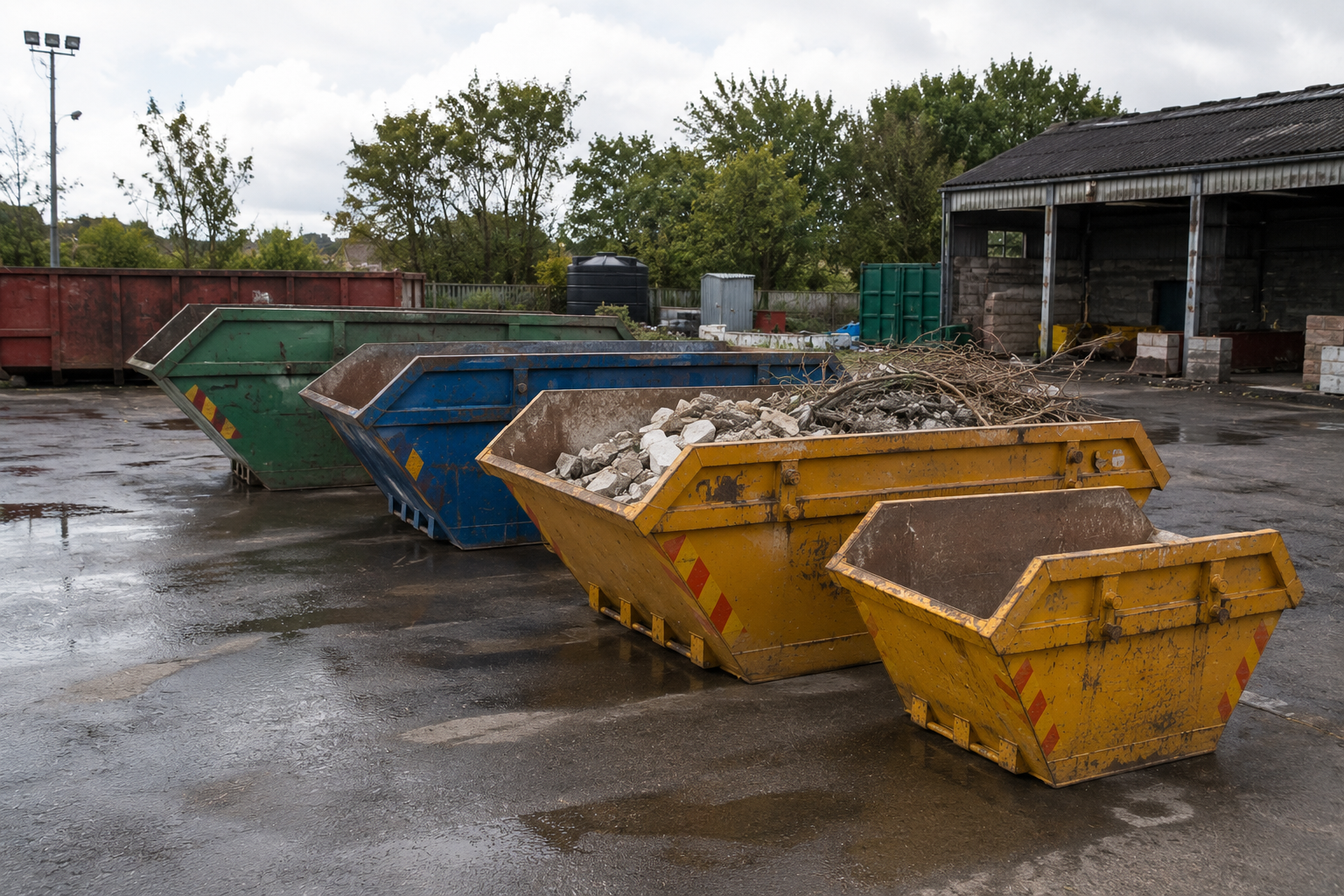 Skip hire Antrim options showing different skip sizes for various waste removal projects.