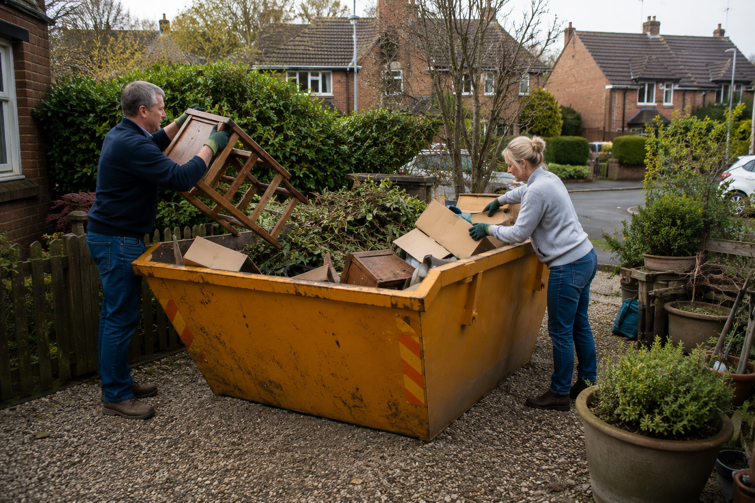 Skip hire Clackmannanshire for garden clearance and household waste removal projects.