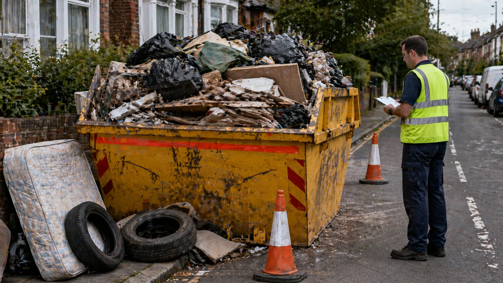 Hidden skip hire charges such as overload, prohibited items, and additional fees in the UK