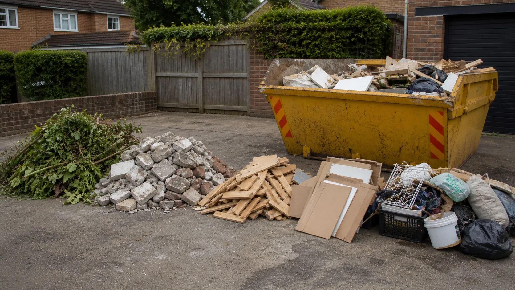 Factors affecting skip hire price including waste types and sorting in the UK