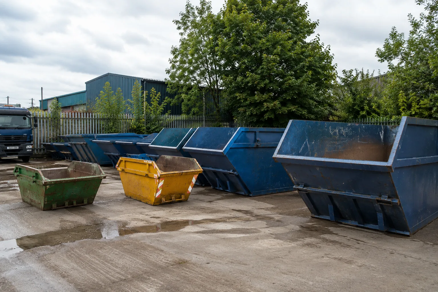 Different skip sizes available for skip hire Birmingham projects.