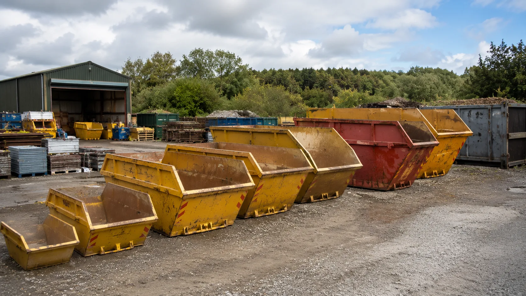 Skip hire Dumfries and Galloway showing different skip sizes for waste removal projects.