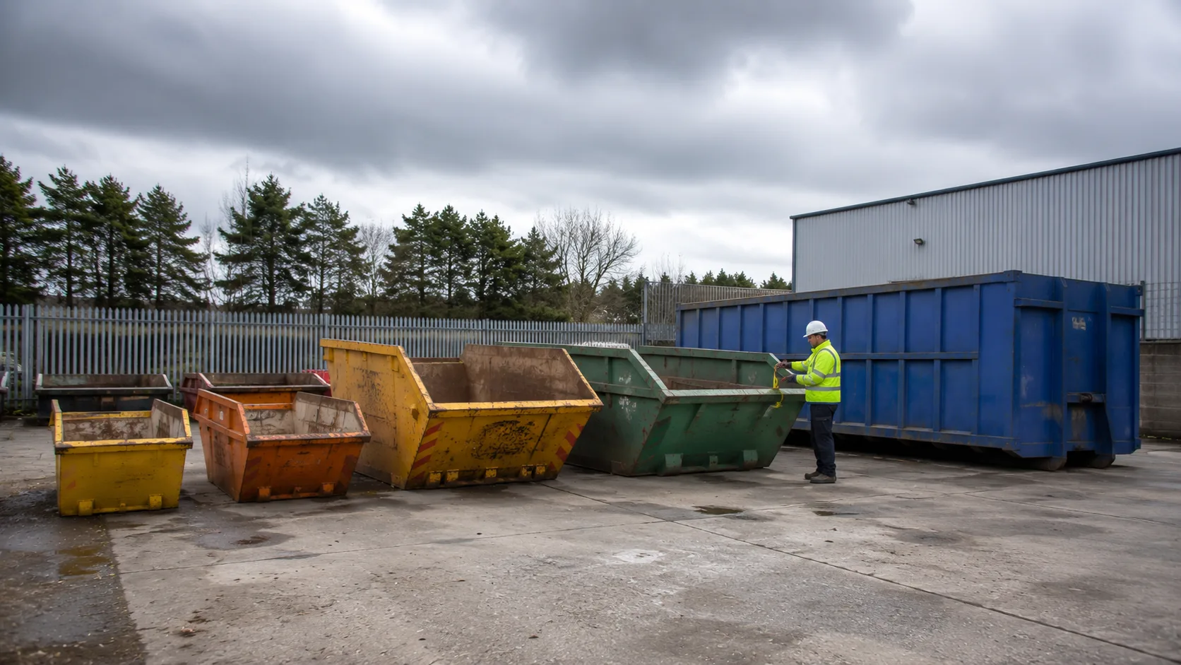 skip hire East Ayrshire with different skip sizes ready for domestic and commercial waste removal.